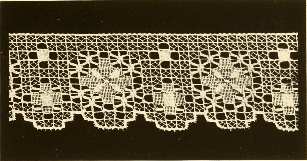 An illustration from The romance of lace, its historical background, its present manufacture, its varieties and uses, 1920, leaf 46