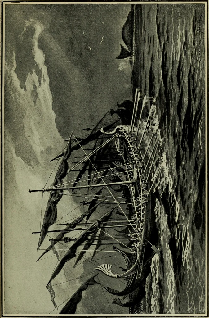 An illustration from The romance of the ship; the story of her origin and evolution, 1911, leaf 54