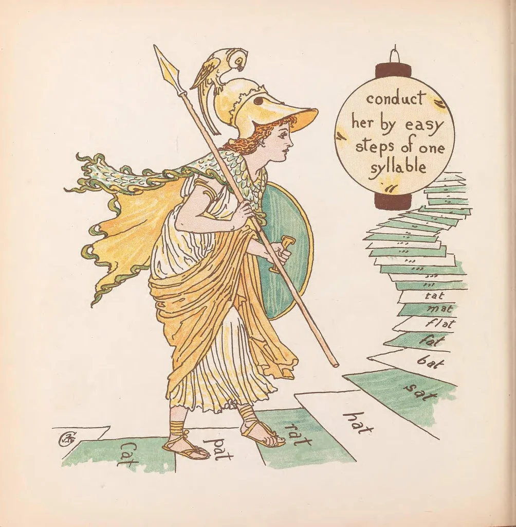 An illustration from A romance of the three Rs, 1886, leaf 18