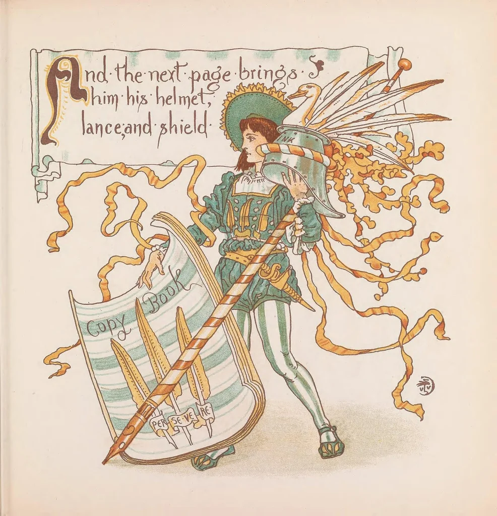 An illustration from A romance of the three Rs, 1886, leaf 37