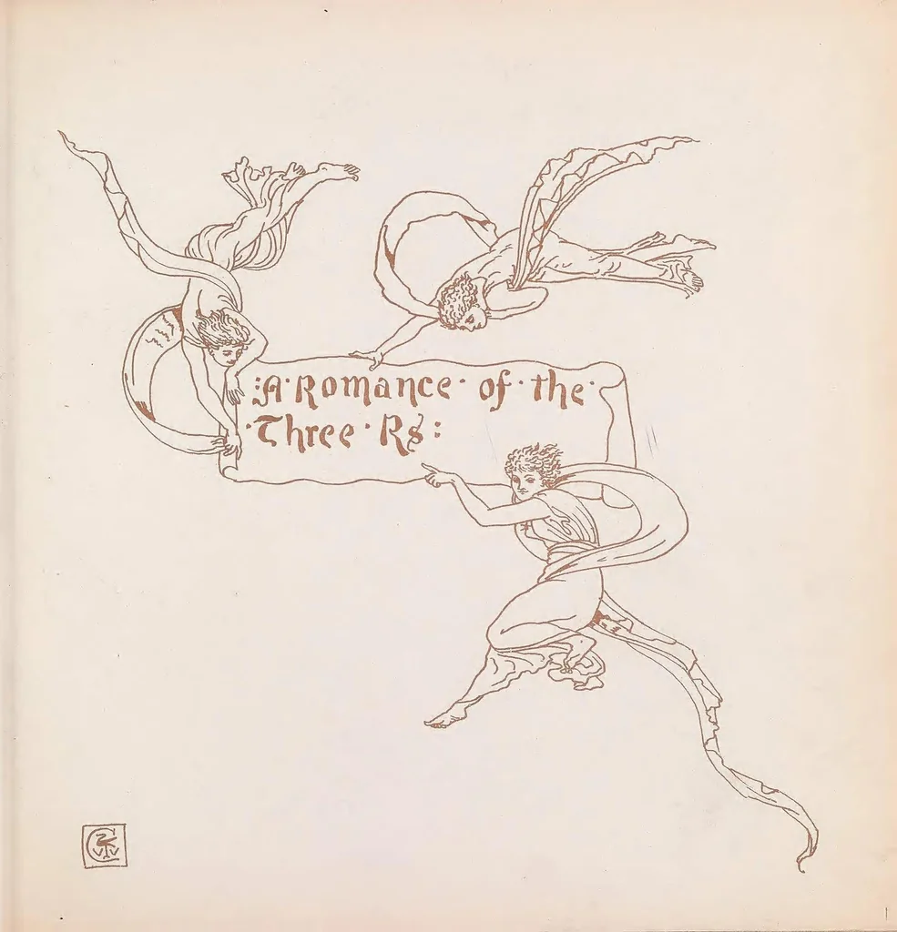 An illustration from A romance of the three Rs, 1886, leaf 5