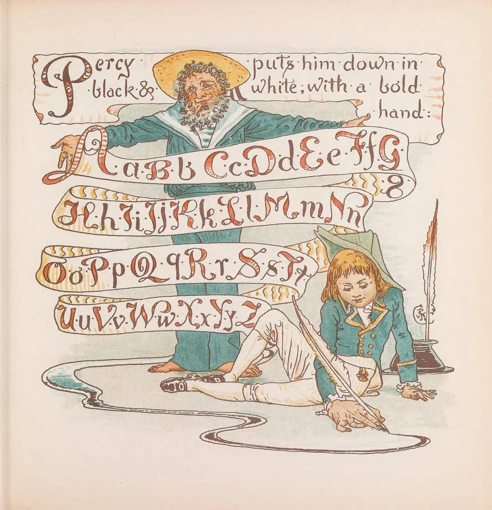 An illustration from A romance of the three Rs, 1886, leaf 57