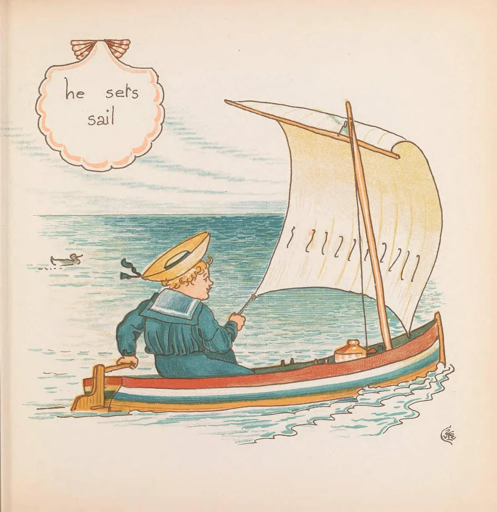An illustration from A romance of the three Rs, 1886, leaf 65