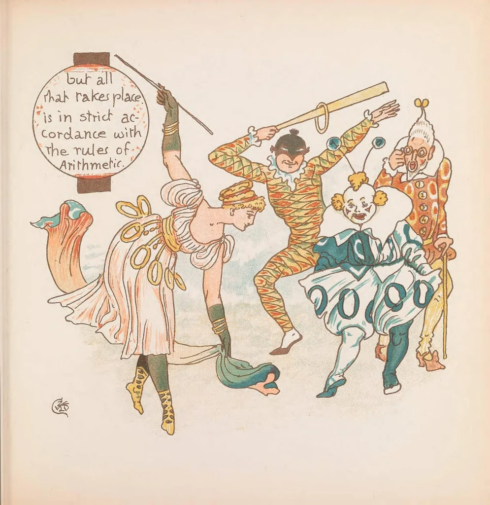 An illustration from A romance of the three Rs, 1886, leaf 81