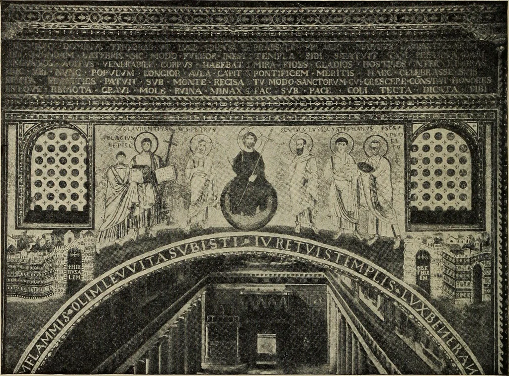 An illustration from Roman church mosaics of the first nine centuries, 1906, leaf 19