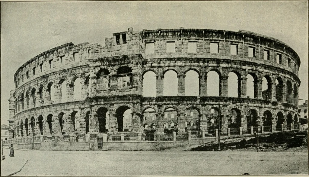 An illustration from Roman cities in Italy and Dalmatia, 1910, leaf 402