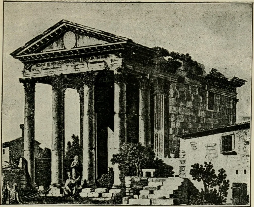 An illustration from Roman cities in Italy and Dalmatia, 1910, leaf 422