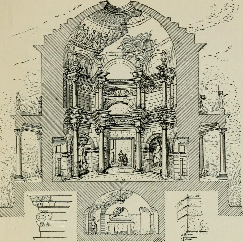 An illustration from Roman cities in Italy and Dalmatia, 1910, leaf 464