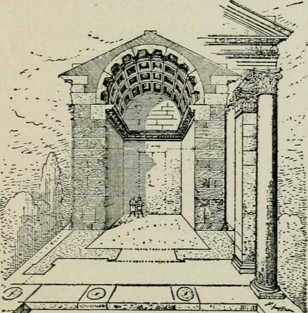 An illustration from Roman cities in Italy and Dalmatia, 1910, leaf 464