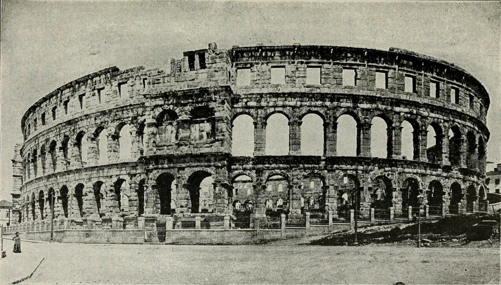 An illustration from Roman cities in Italy and Dalmatia, 1910, leaf 402