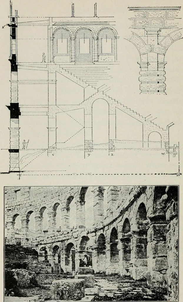 An illustration from Roman cities in Italy and Dalmatia, 1910, leaf 407