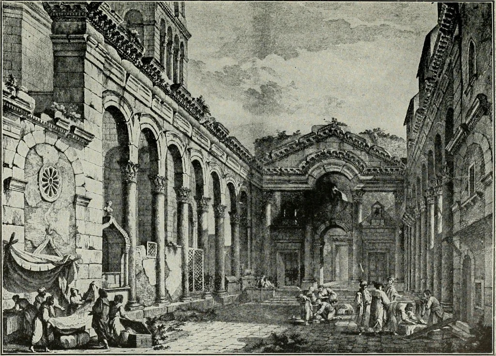 An illustration from Roman cities in Italy and Dalmatia, 1910, leaf 448