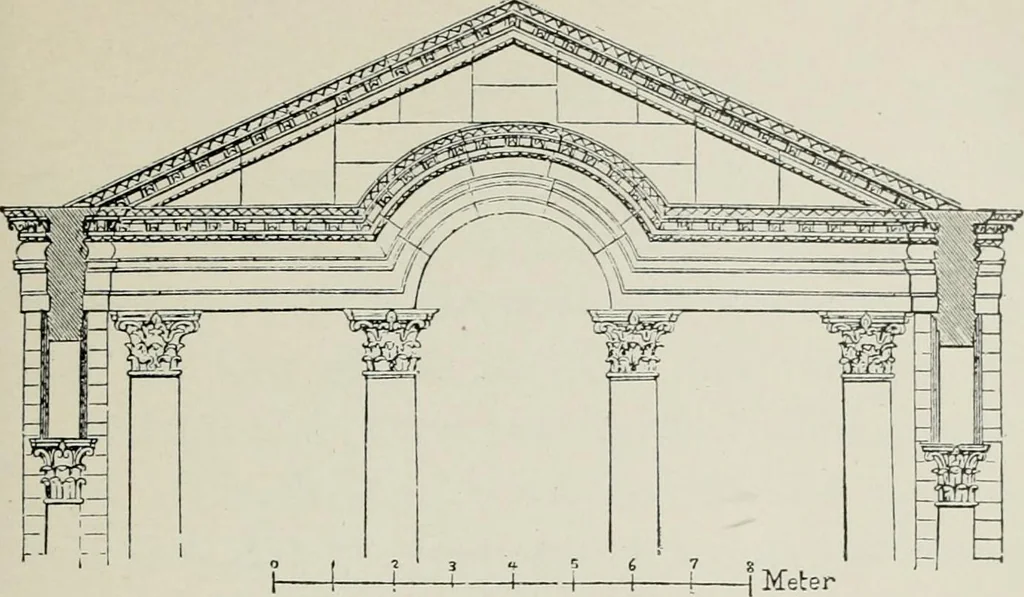An illustration from Roman cities in Italy and Dalmatia, 1910, leaf 452