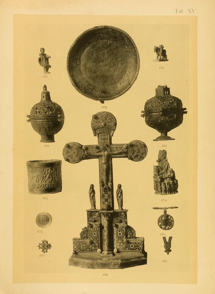 An illustration from Romanische Alterthümer des bayerischen Nationalmuseums, 1890, leaf 139