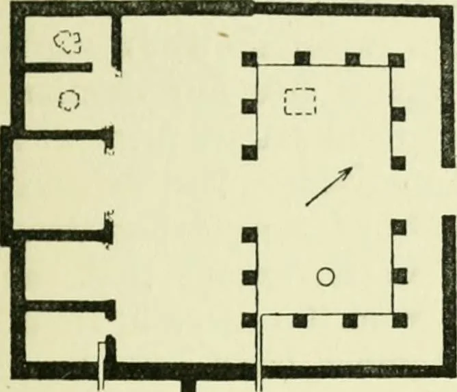 An illustration from Romano-British buildings and earthworks, 1911, leaf 104