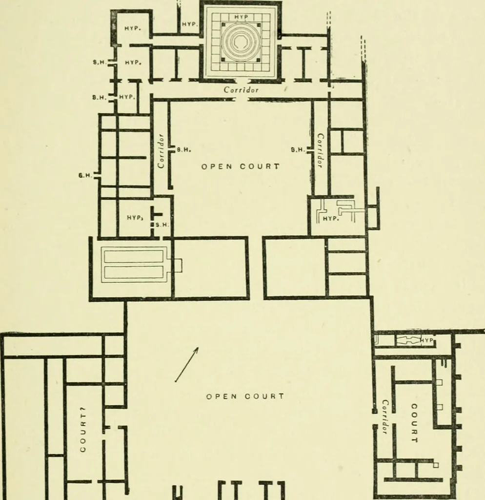 An illustration from Romano-British buildings and earthworks, 1911, leaf 186