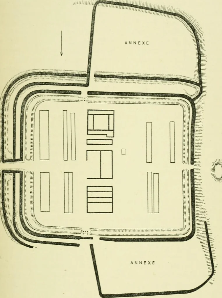 An illustration from Romano-British buildings and earthworks, 1911, leaf 42