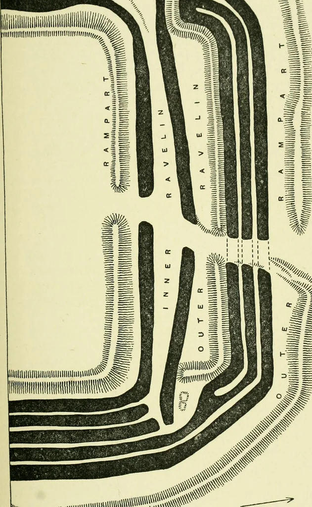An illustration from Romano-British buildings and earthworks, 1911, leaf 44