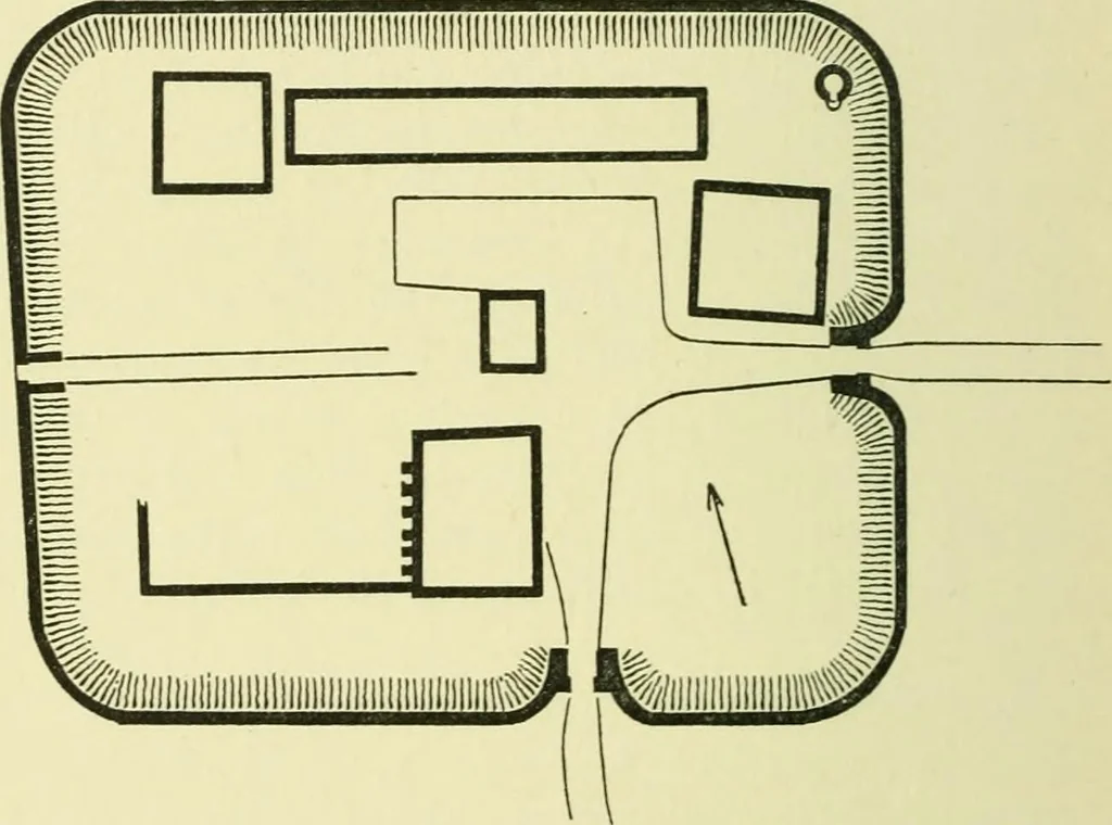 An illustration from Romano-British buildings and earthworks, 1911, leaf 47