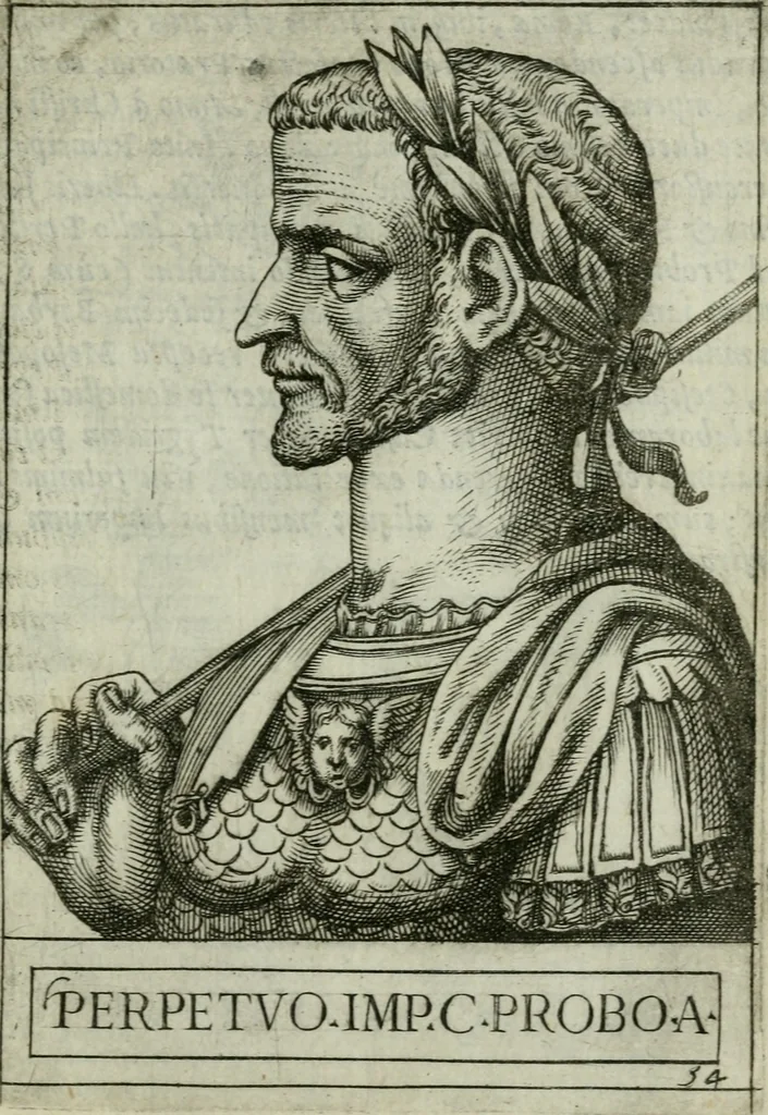 An illustration from Romanorvm imperatorvm effigies : elogijs ex diuersis scriptoribus per Thomam Treteru S. Mariae Transtyberim canonicum collectis, 1583, leaf 130
