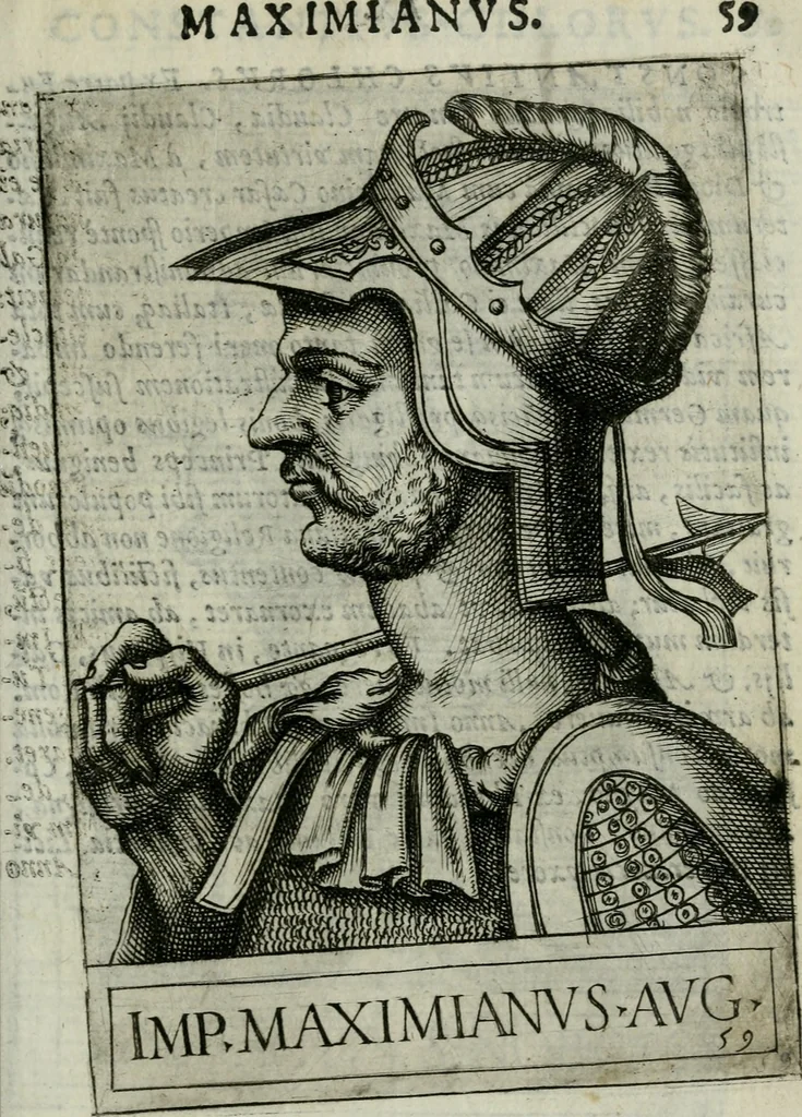 An illustration from Romanorvm imperatorvm effigies : elogijs ex diuersis scriptoribus per Thomam Treteru S. Mariae Transtyberim canonicum collectis, 1583, leaf 140