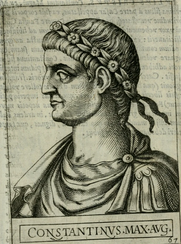 An illustration from Romanorvm imperatorvm effigies : elogijs ex diuersis scriptoribus per Thomam Treteru S. Mariae Transtyberim canonicum collectis, 1583, leaf 156