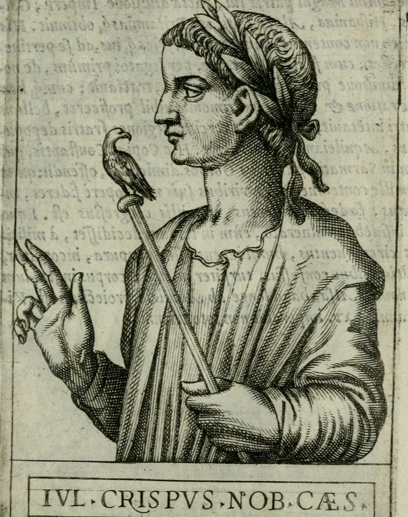 An illustration from Romanorvm imperatorvm effigies : elogijs ex diuersis scriptoribus per Thomam Treteru S. Mariae Transtyberim canonicum collectis, 1583, leaf 158