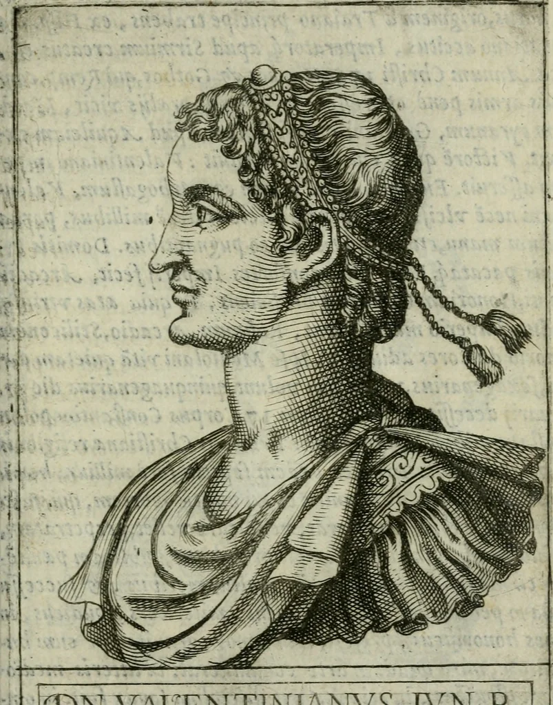 An illustration from Romanorvm imperatorvm effigies : elogijs ex diuersis scriptoribus per Thomam Treteru S. Mariae Transtyberim canonicum collectis, 1583, leaf 182