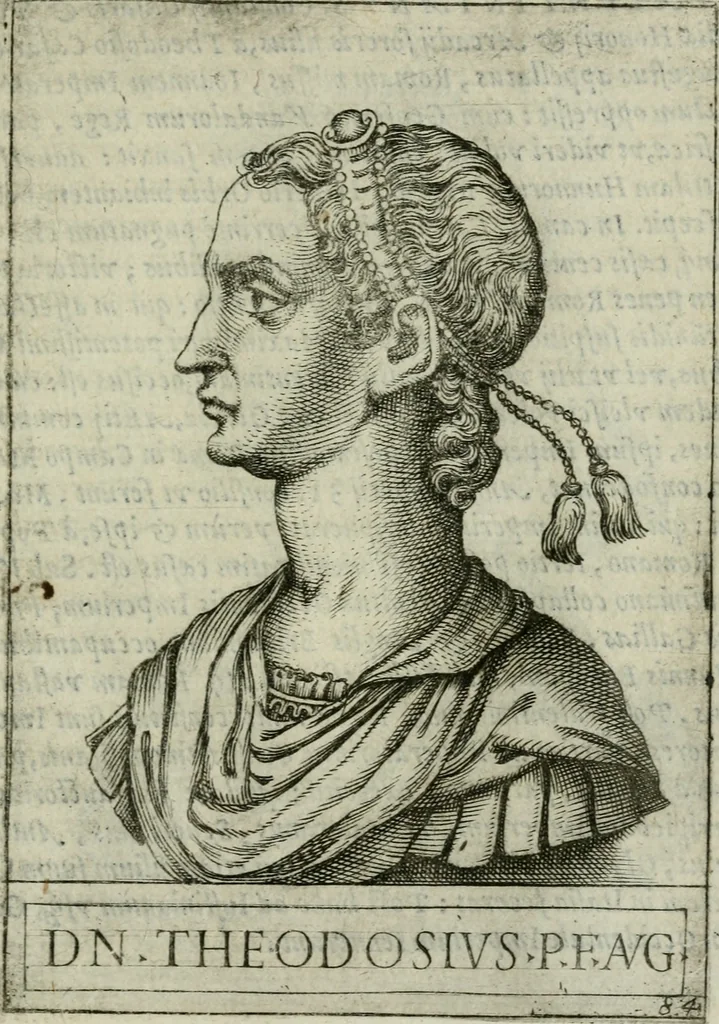 An illustration from Romanorvm imperatorvm effigies : elogijs ex diuersis scriptoribus per Thomam Treteru S. Mariae Transtyberim canonicum collectis, 1583, leaf 190
