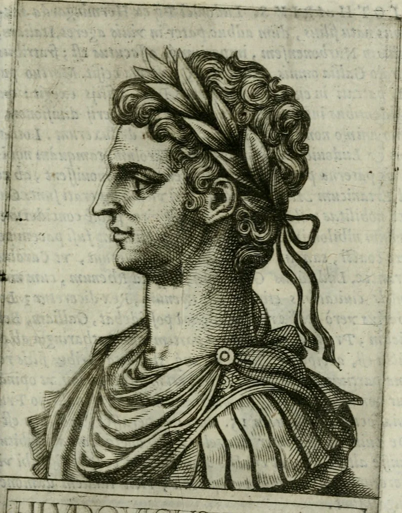 An illustration from Romanorvm imperatorvm effigies : elogijs ex diuersis scriptoribus per Thomam Treteru S. Mariae Transtyberim canonicum collectis, 1583, leaf 242