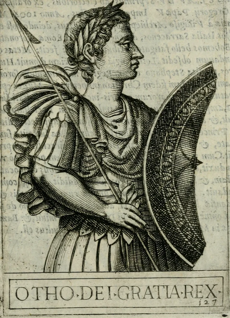 An illustration from Romanorvm imperatorvm effigies : elogijs ex diuersis scriptoribus per Thomam Treteru S. Mariae Transtyberim canonicum collectis, 1583, leaf 264