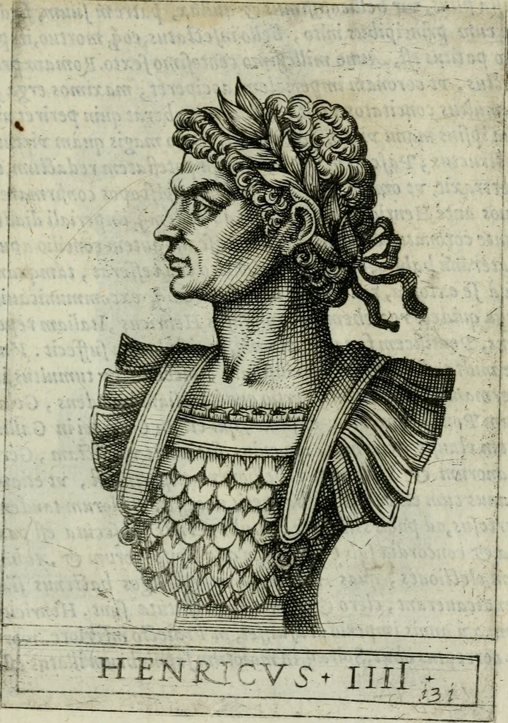 An illustration from Romanorvm imperatorvm effigies : elogijs ex diuersis scriptoribus per Thomam Treteru S. Mariae Transtyberim canonicum collectis, 1583, leaf 272