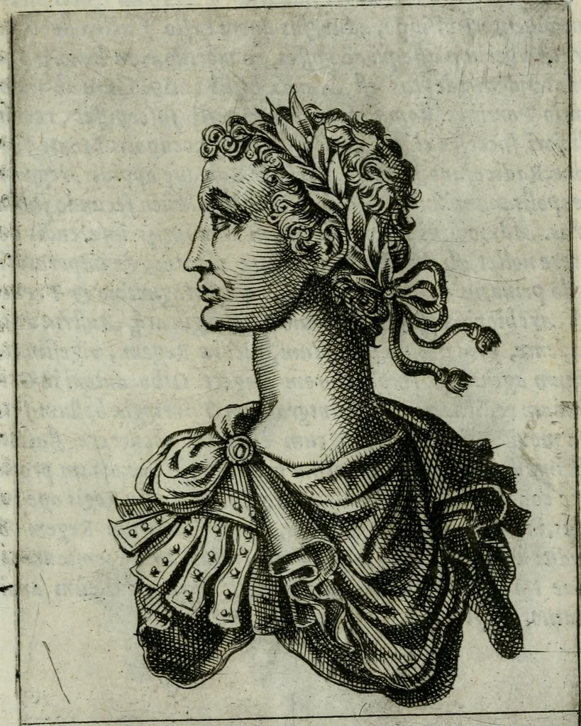 An illustration from Romanorvm imperatorvm effigies : elogijs ex diuersis scriptoribus per Thomam Treteru S. Mariae Transtyberim canonicum collectis, 1583, leaf 284