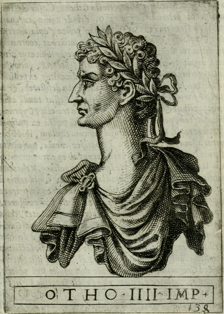 An illustration from Romanorvm imperatorvm effigies : elogijs ex diuersis scriptoribus per Thomam Treteru S. Mariae Transtyberim canonicum collectis, 1583, leaf 286