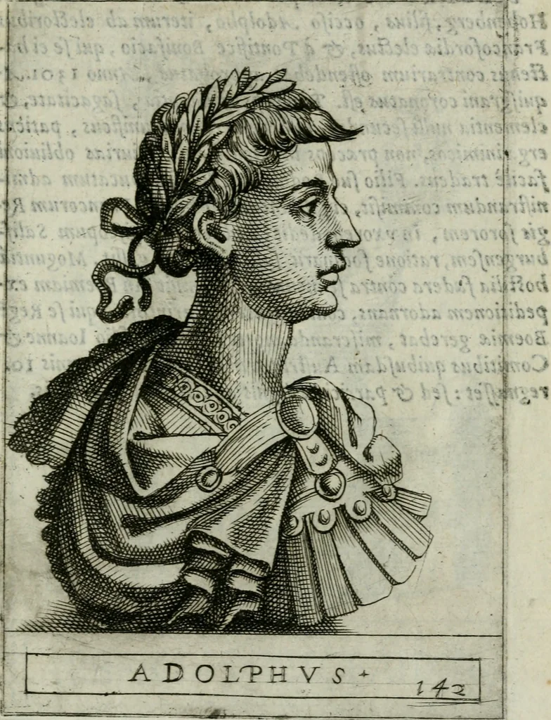 An illustration from Romanorvm imperatorvm effigies : elogijs ex diuersis scriptoribus per Thomam Treteru S. Mariae Transtyberim canonicum collectis, 1583, leaf 294