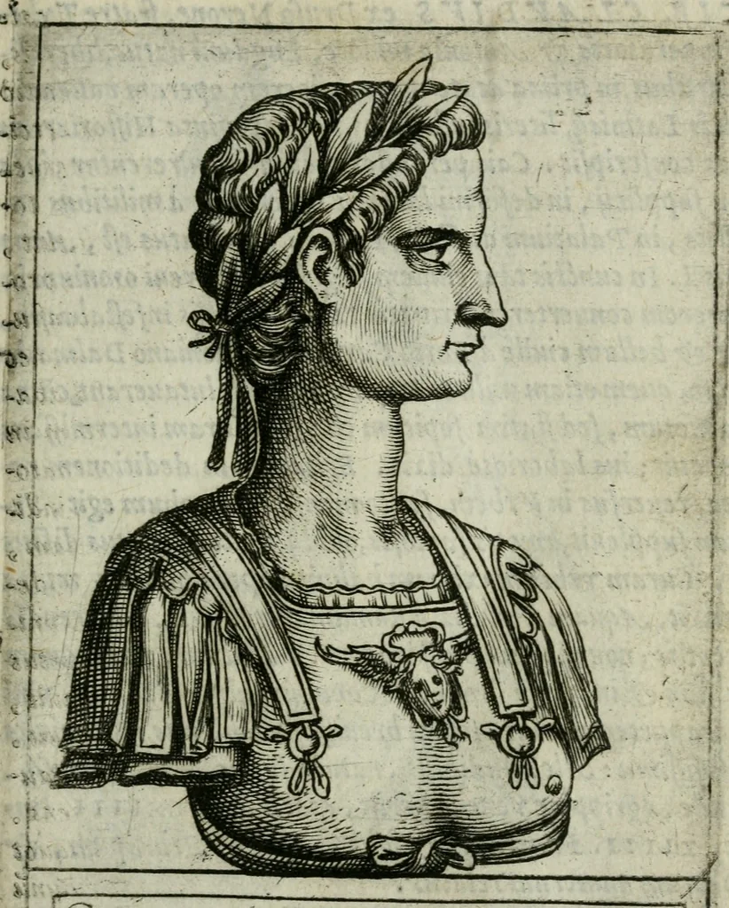 An illustration from Romanorvm imperatorvm effigies : elogijs ex diuersis scriptoribus per Thomam Treteru S. Mariae Transtyberim canonicum collectis, 1583, leaf 30