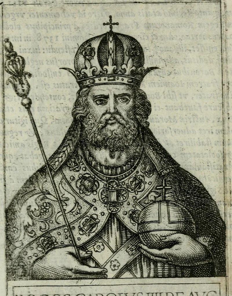 An illustration from Romanorvm imperatorvm effigies : elogijs ex diuersis scriptoribus per Thomam Treteru S. Mariae Transtyberim canonicum collectis, 1583, leaf 304