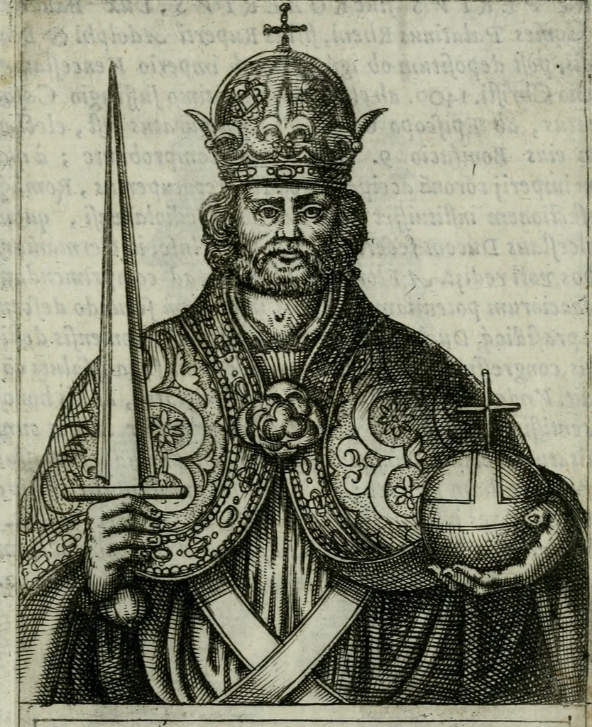 An illustration from Romanorvm imperatorvm effigies : elogijs ex diuersis scriptoribus per Thomam Treteru S. Mariae Transtyberim canonicum collectis, 1583, leaf 306