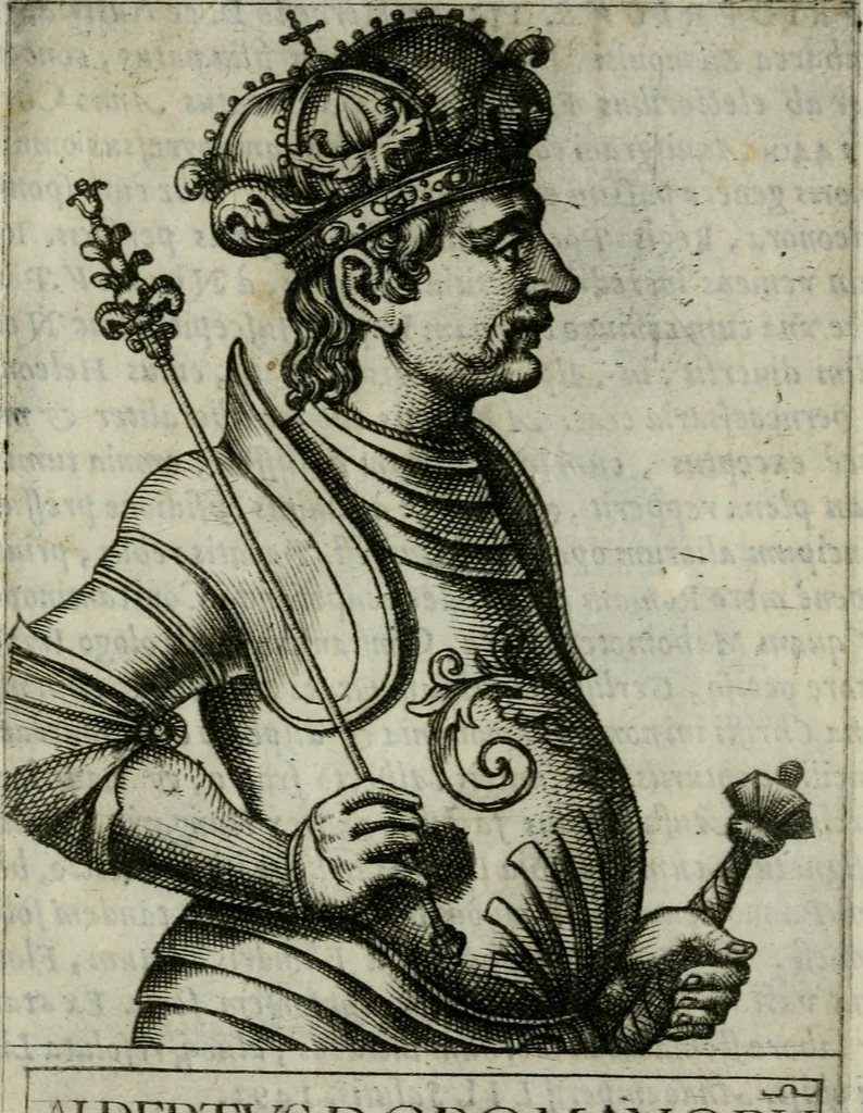 An illustration from Romanorvm imperatorvm effigies : elogijs ex diuersis scriptoribus per Thomam Treteru S. Mariae Transtyberim canonicum collectis, 1583, leaf 312