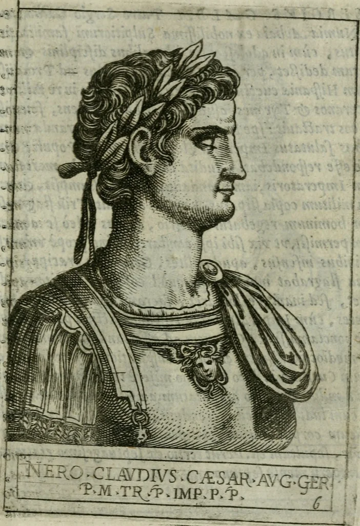 An illustration from Romanorvm imperatorvm effigies : elogijs ex diuersis scriptoribus per Thomam Treteru S. Mariae Transtyberim canonicum collectis, 1583, leaf 34