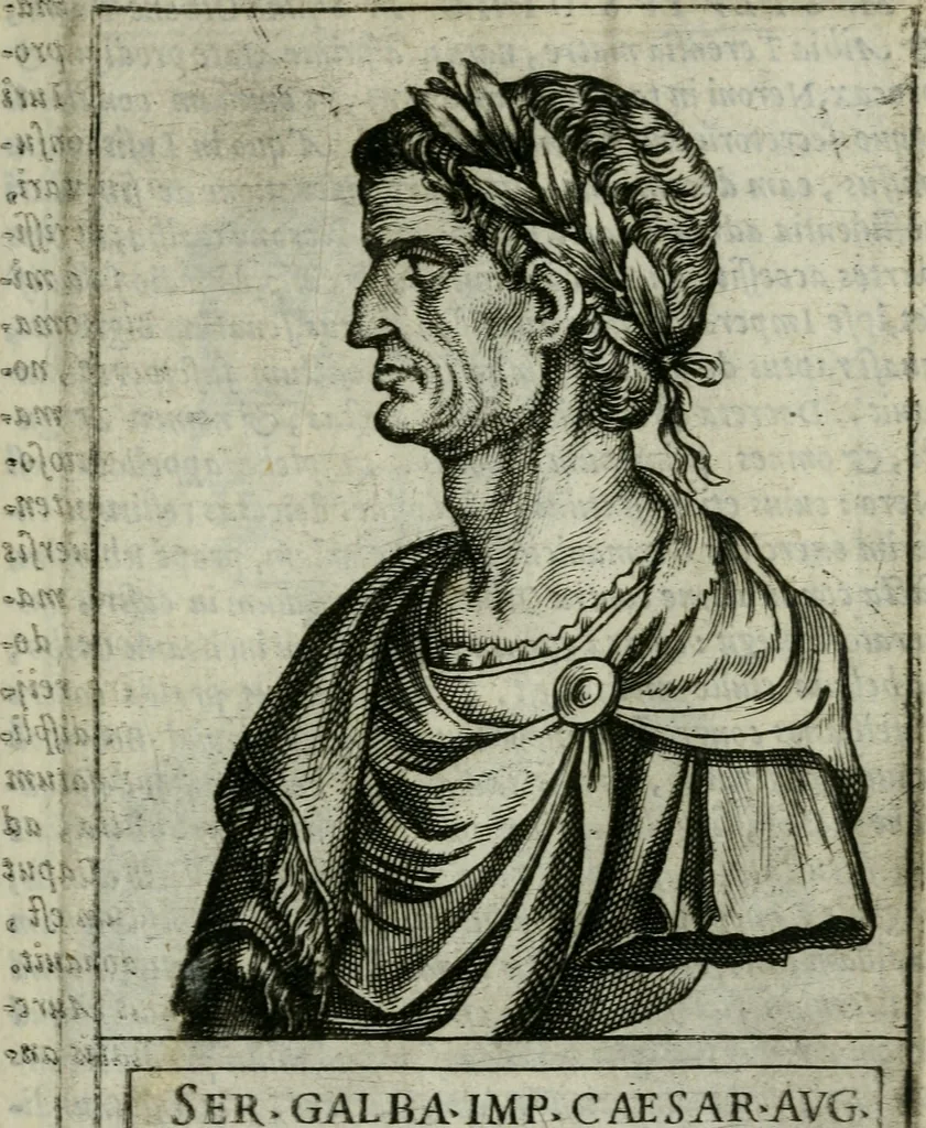 An illustration from Romanorvm imperatorvm effigies : elogijs ex diuersis scriptoribus per Thomam Treteru S. Mariae Transtyberim canonicum collectis, 1583, leaf 36