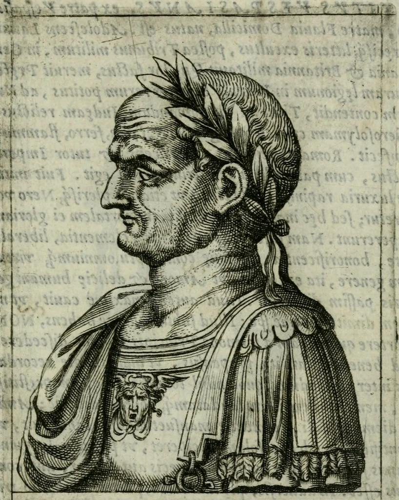 An illustration from Romanorvm imperatorvm effigies : elogijs ex diuersis scriptoribus per Thomam Treteru S. Mariae Transtyberim canonicum collectis, 1583, leaf 42