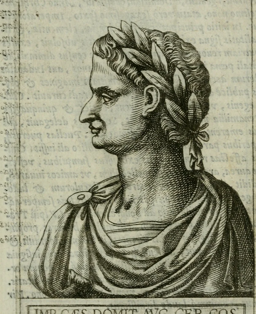 An illustration from Romanorvm imperatorvm effigies : elogijs ex diuersis scriptoribus per Thomam Treteru S. Mariae Transtyberim canonicum collectis, 1583, leaf 46