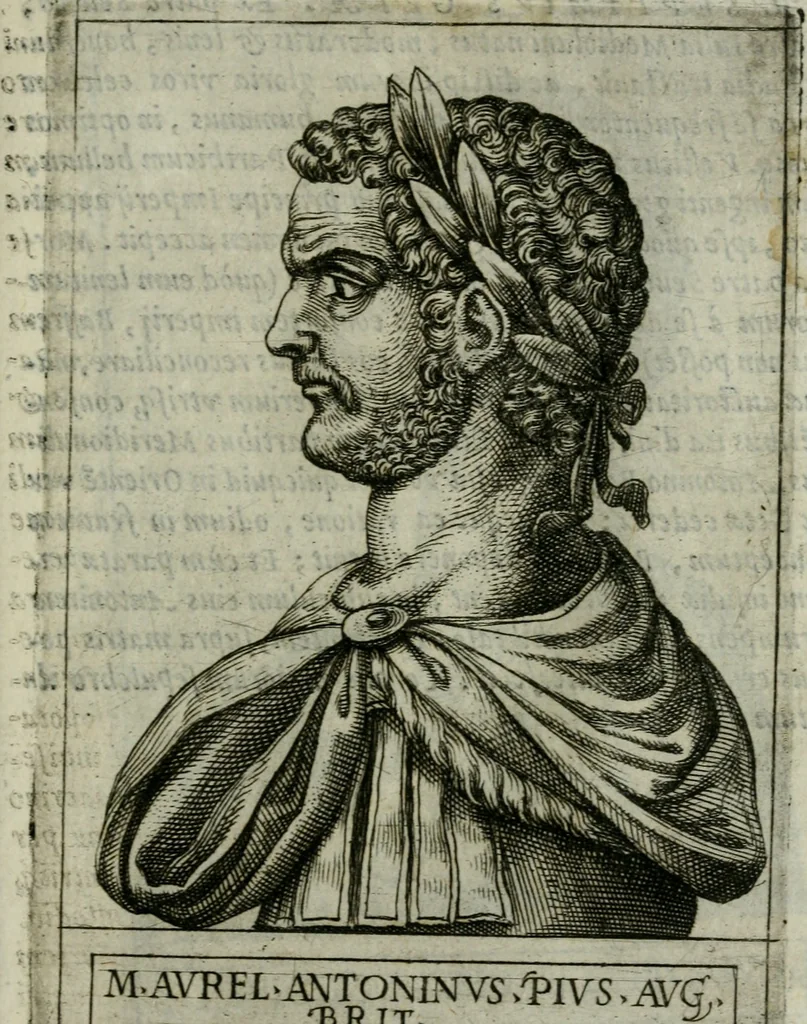 An illustration from Romanorvm imperatorvm effigies : elogijs ex diuersis scriptoribus per Thomam Treteru S. Mariae Transtyberim canonicum collectis, 1583, leaf 72