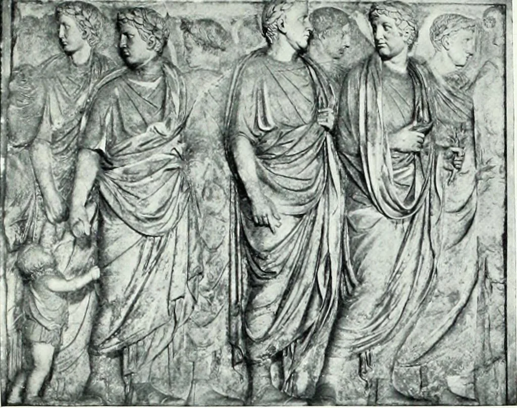 An illustration from Roman sculpture from Augustus to Constantine, 1907, leaf 104