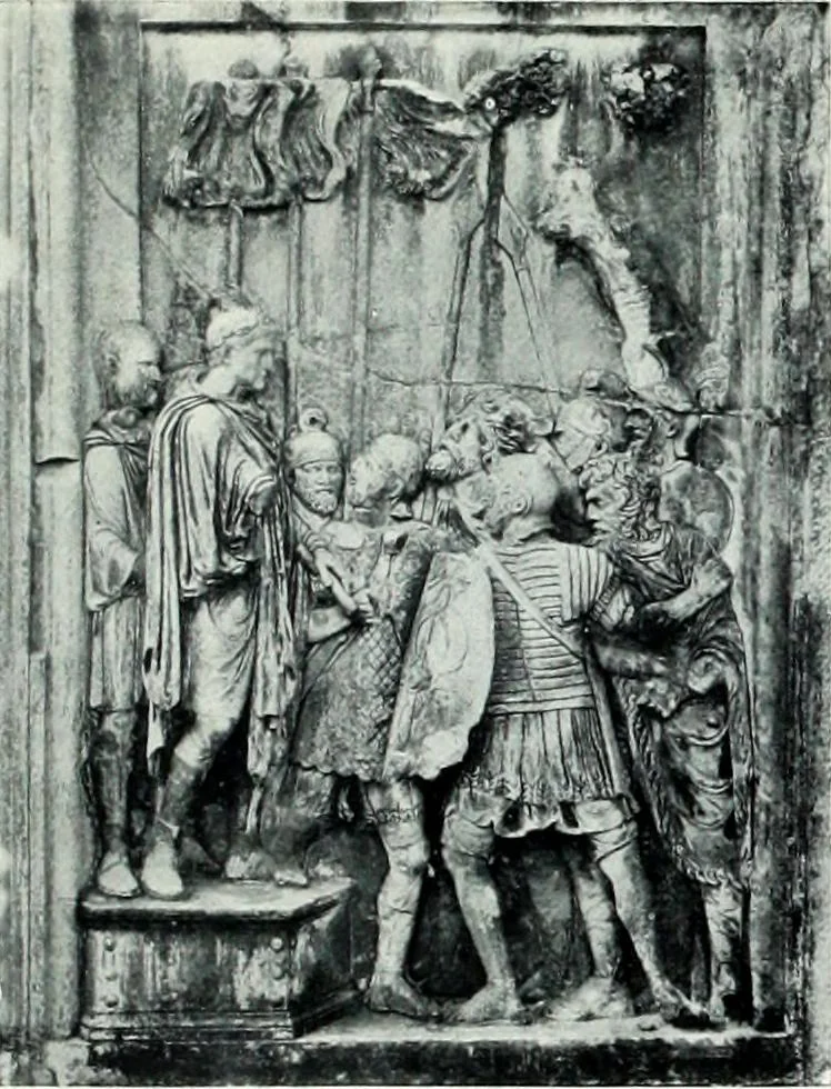 An illustration from Roman sculpture from Augustus to Constantine, 1907, leaf 498
