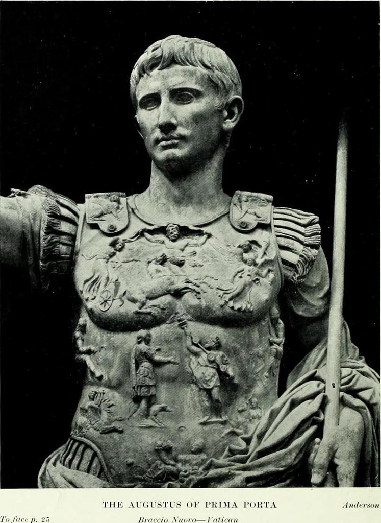 An illustration from Roman sculpture from Augustus to Constantine, 1907, leaf 57