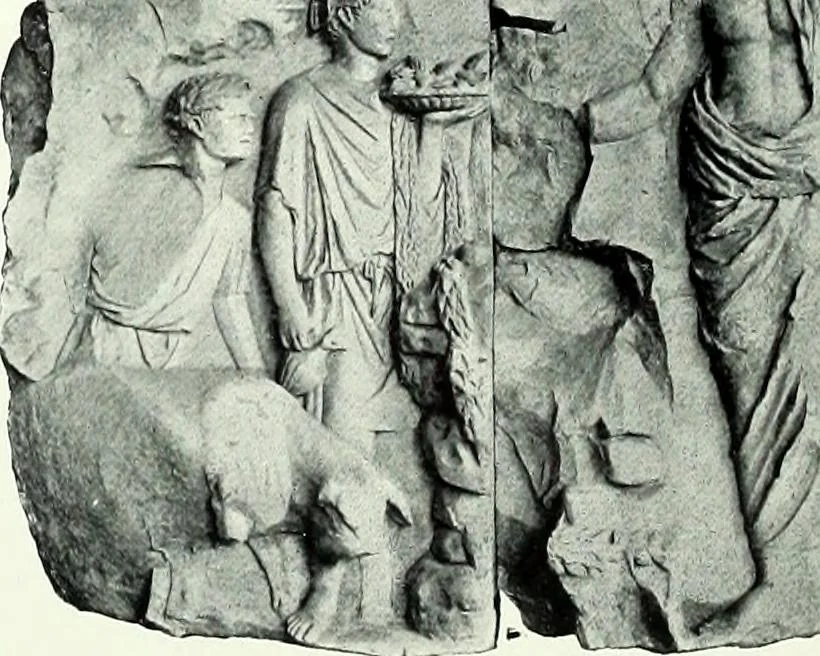 An illustration from Roman sculpture from Augustus to Constantine, 1907, leaf 89