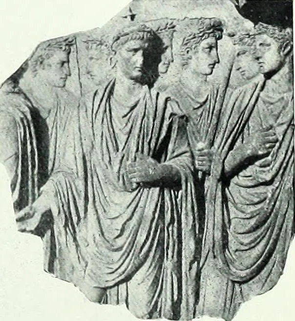 An illustration from Roman sculpture from Augustus to Constantine, 1907, leaf 93