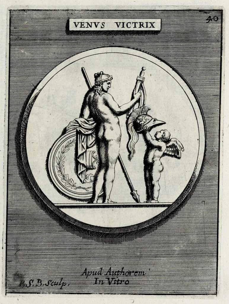An illustration from Romanum museum, sive, Thesaurus eruditae antiquitatis : in quo gemmae, idola, insignia sacerdotalia, instrumenta sacrificijs inservientia, lucernae, vasa, bullae, armillae, fibulae, claves, annuli, tesserae, styli, strigiles, gutti, phialae lacrymatoriae, vota, signa militaria, &c. centum & septuaginta tabulis aeneis incisa referuntur ac dilucidantur, 1690, leaf 137